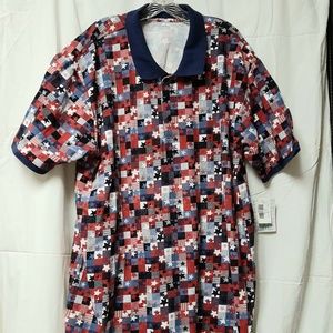 NWT LuLaRoe Patriotic Polo Shirt 2XL